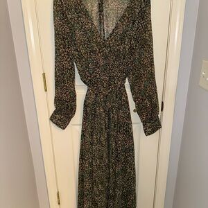 Elegant Floral Long Sleeve Dress